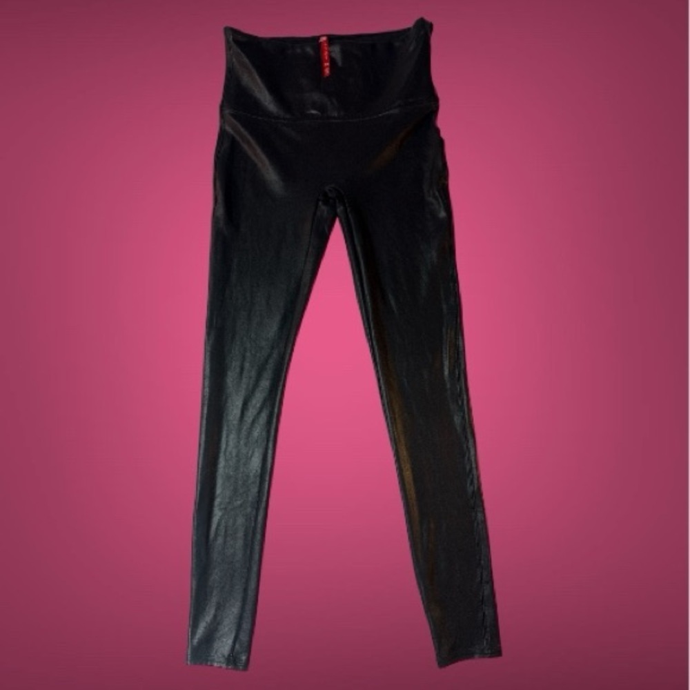 SPANX Black Glossy Leggings